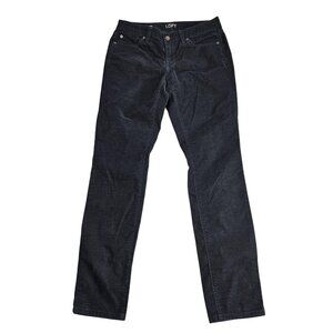 LOFT Corduroy Pants Womens 2 Black Modern Skinny Stretch Jeggings Casual